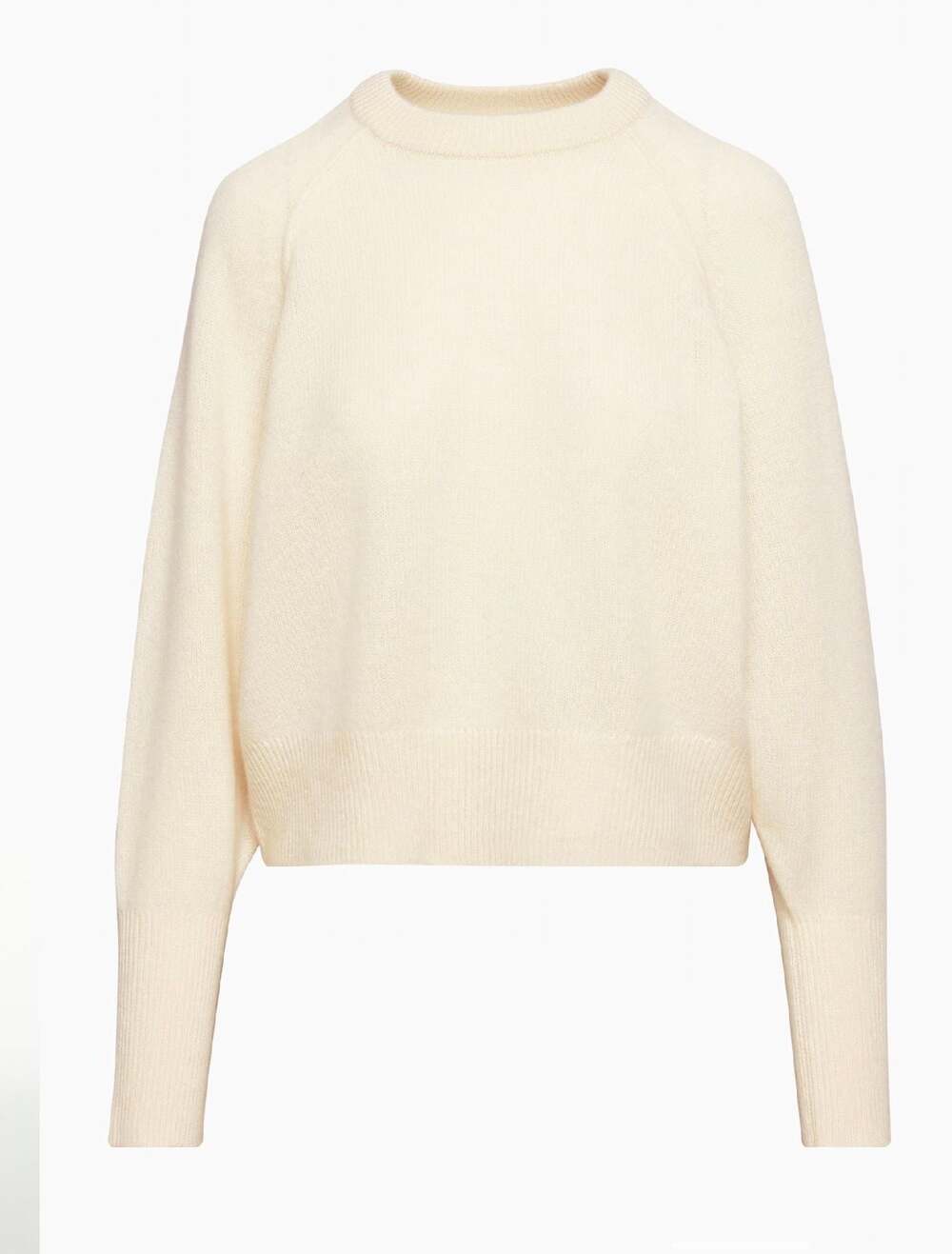 The Group Babaton Luxe Cashmere Crewneck Sweater Cream Size M